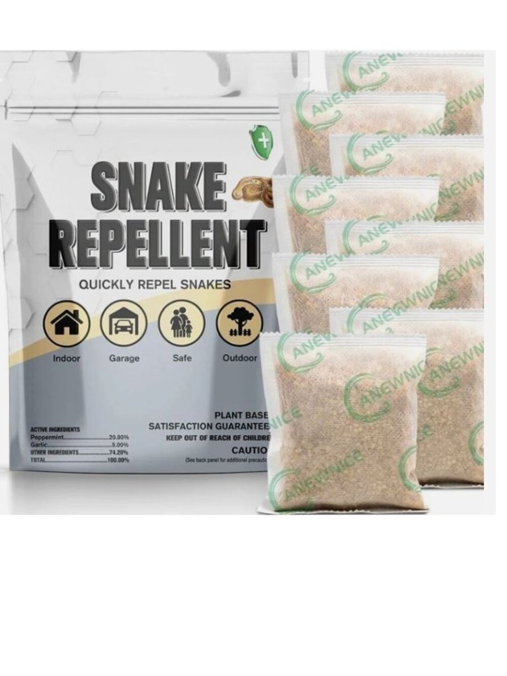 8 pcs Snake Repellent for Outdoor Covers Up to 120 sq ft per for up to 60 Days